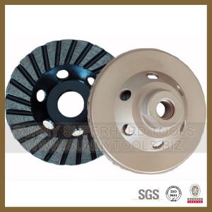 Steel Base Turbo Diamond Cup Wheel for Stone Concrete Grinding